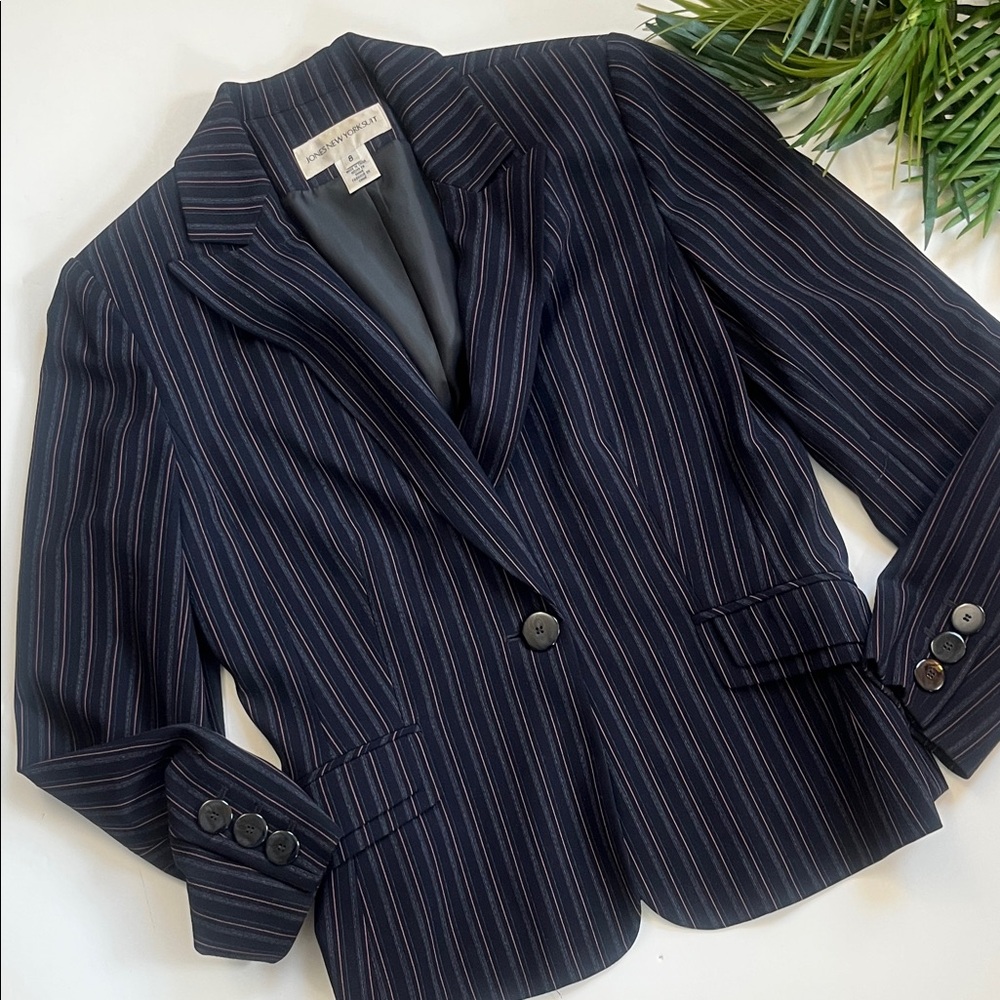 Jones New York Women's Striped Black  size 8